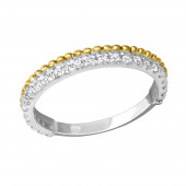 Inel eternity din argint placat partial cu aur galben 18K DiAmanti DIA23261